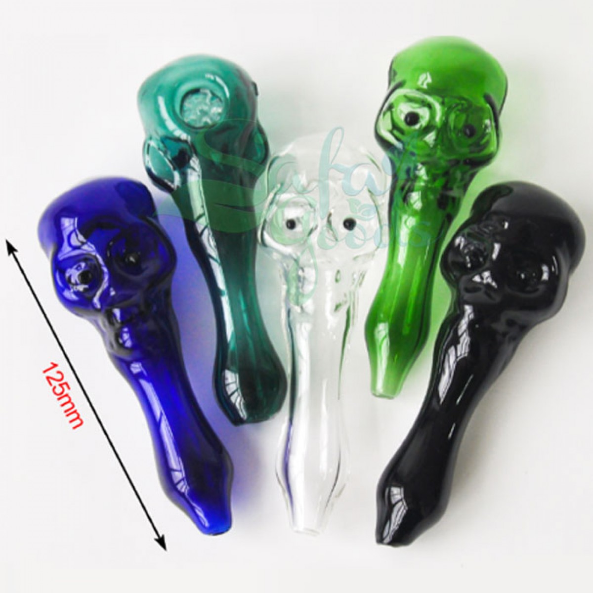 5 Inch Skull Glass Hand Pipes